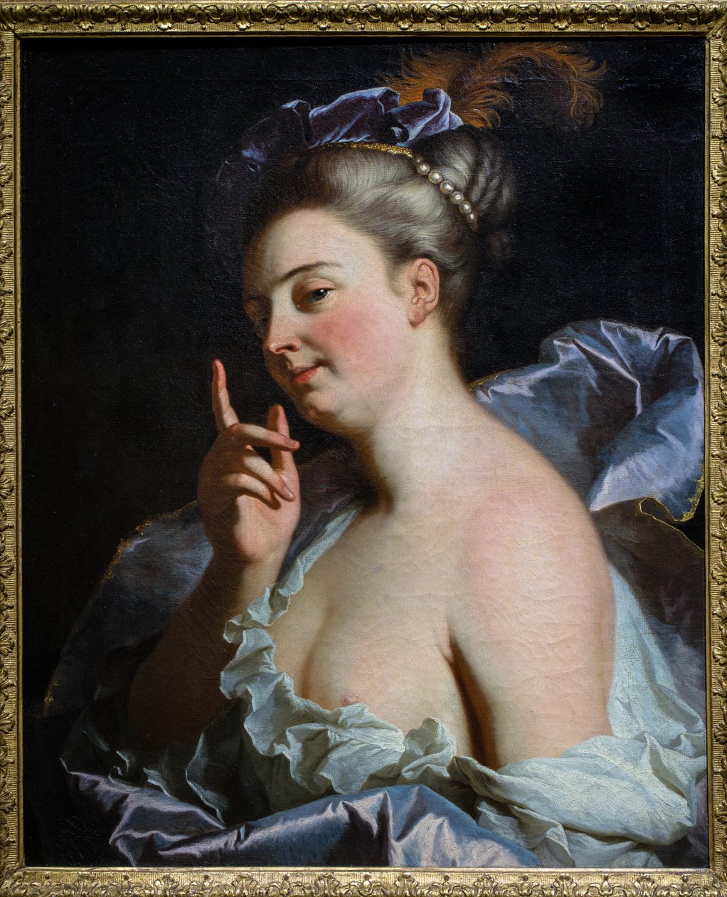 Portrett av en ukjent kvinne kjent som den truende kvinnen av Hyacinthe Francois Rigaud