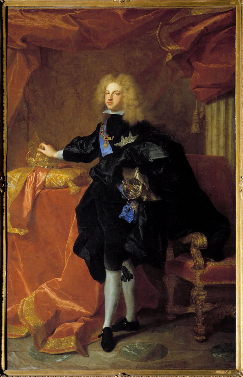 Portrett til fots av Philip V (1683-1746) Konge av Spania Maleri av Hyacinthe Rigaud (1659-1743) 1701 Søn. 2,30 x 1,94 m av Hyacinthe Francois Rigaud
