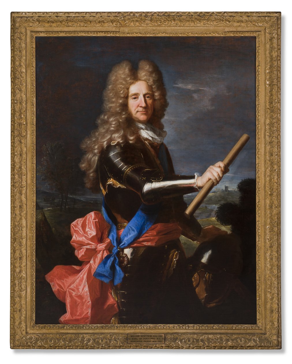 Portrett av Hans Willem Bentinck, 1. jarl av Portland, 1699 av Hyacinthe Francois Rigaud