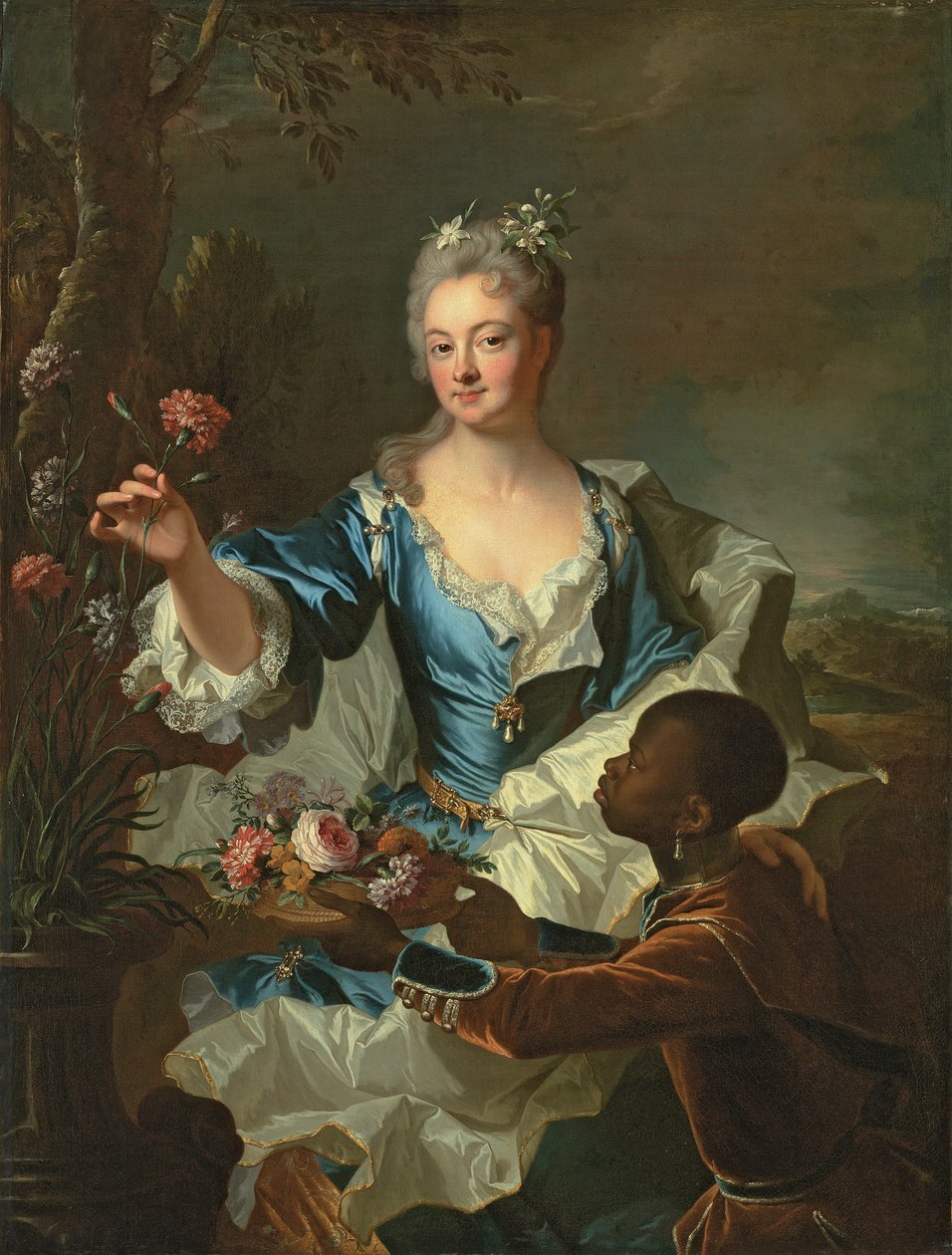 Portrett av Hyacinthe-Sophie de Beschanel-Nointel, Marquise de Louville av Hyacinthe Francois Rigaud