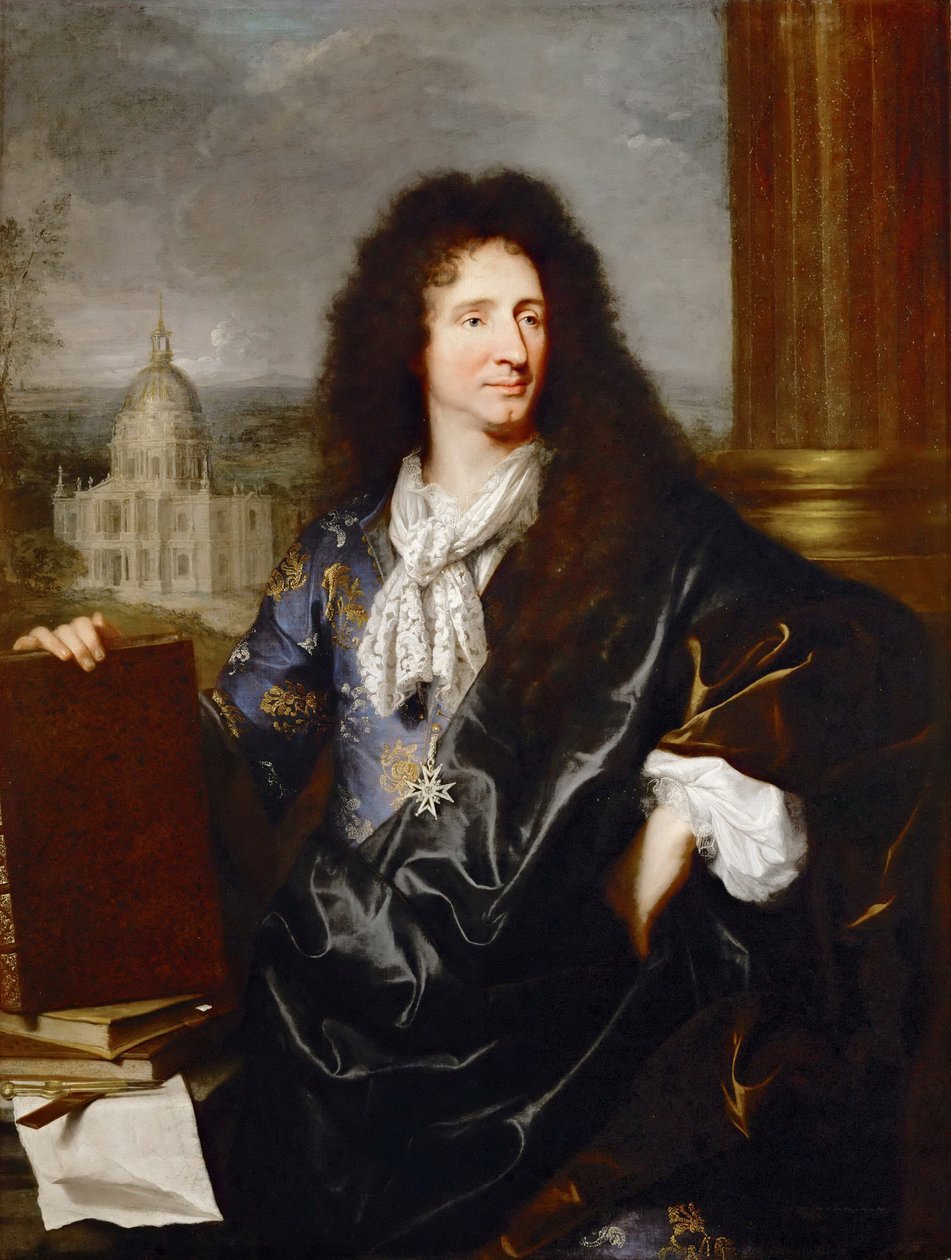 Portrett av Jules Hardouin-Mansart 1646-1701 av Hyacinthe Francois Rigaud