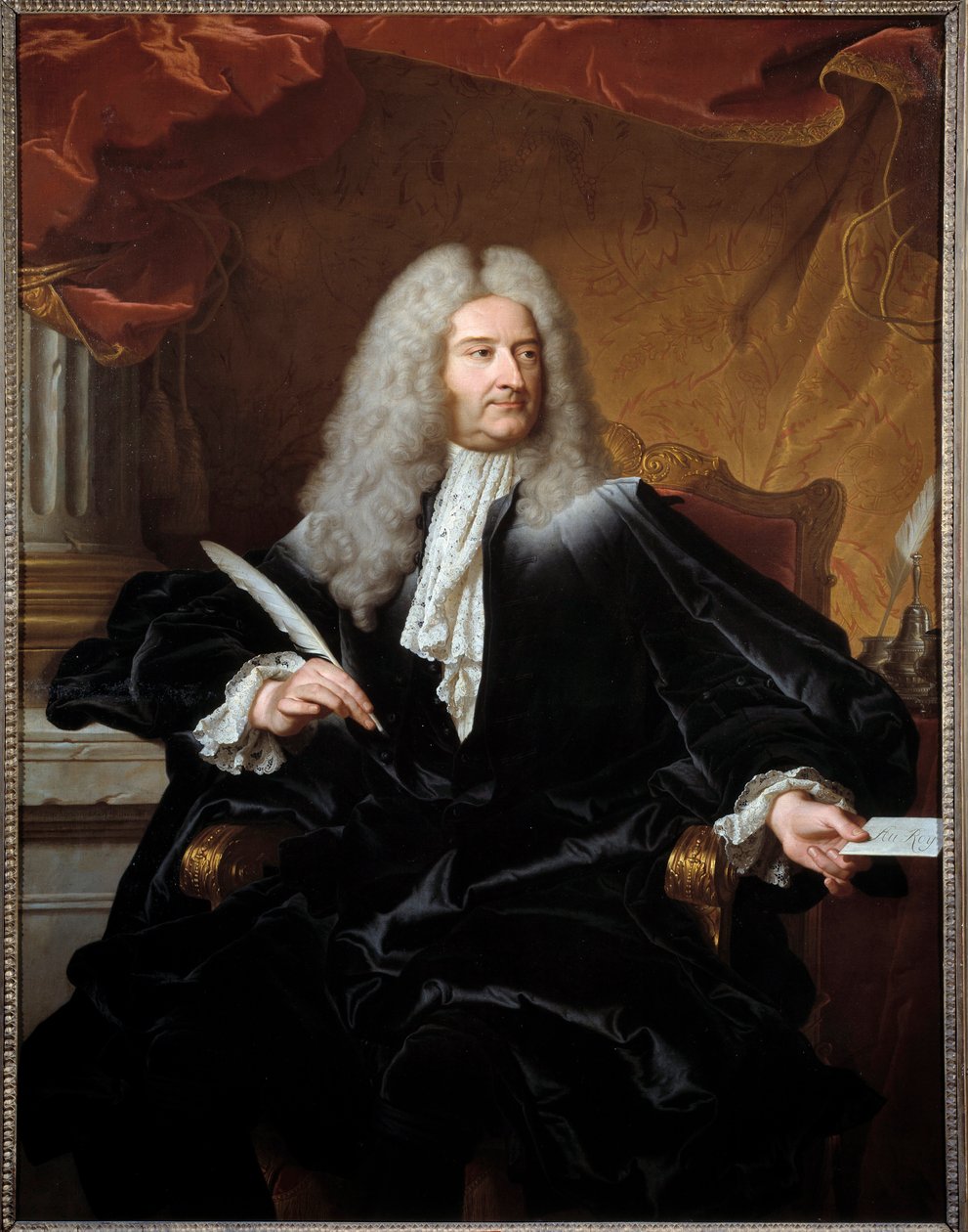 Portrett av Louis Germain de Chauvelin (1685-1762), Marquis de Grosbois, utenriksminister og selvakt Maleri av Hyacinthe Rigaud (1659-1743) 1727 Søn. 1,11x1,46 m Toulouse musee des Augustins - Portrett av Louis Germain de Ch av Hyacinthe Francois Rigaud
