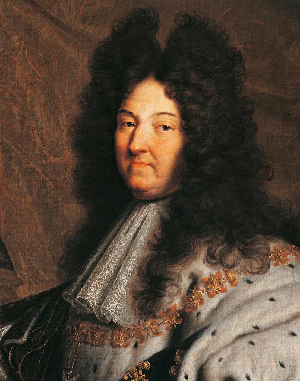 Portrett av Ludvig XIV av Frankrike, kjent som Ludvig den store eller solkongen (1638–1715), maleri av Hyancinthe Rigaud (1659–1743) av Hyacinthe Francois Rigaud