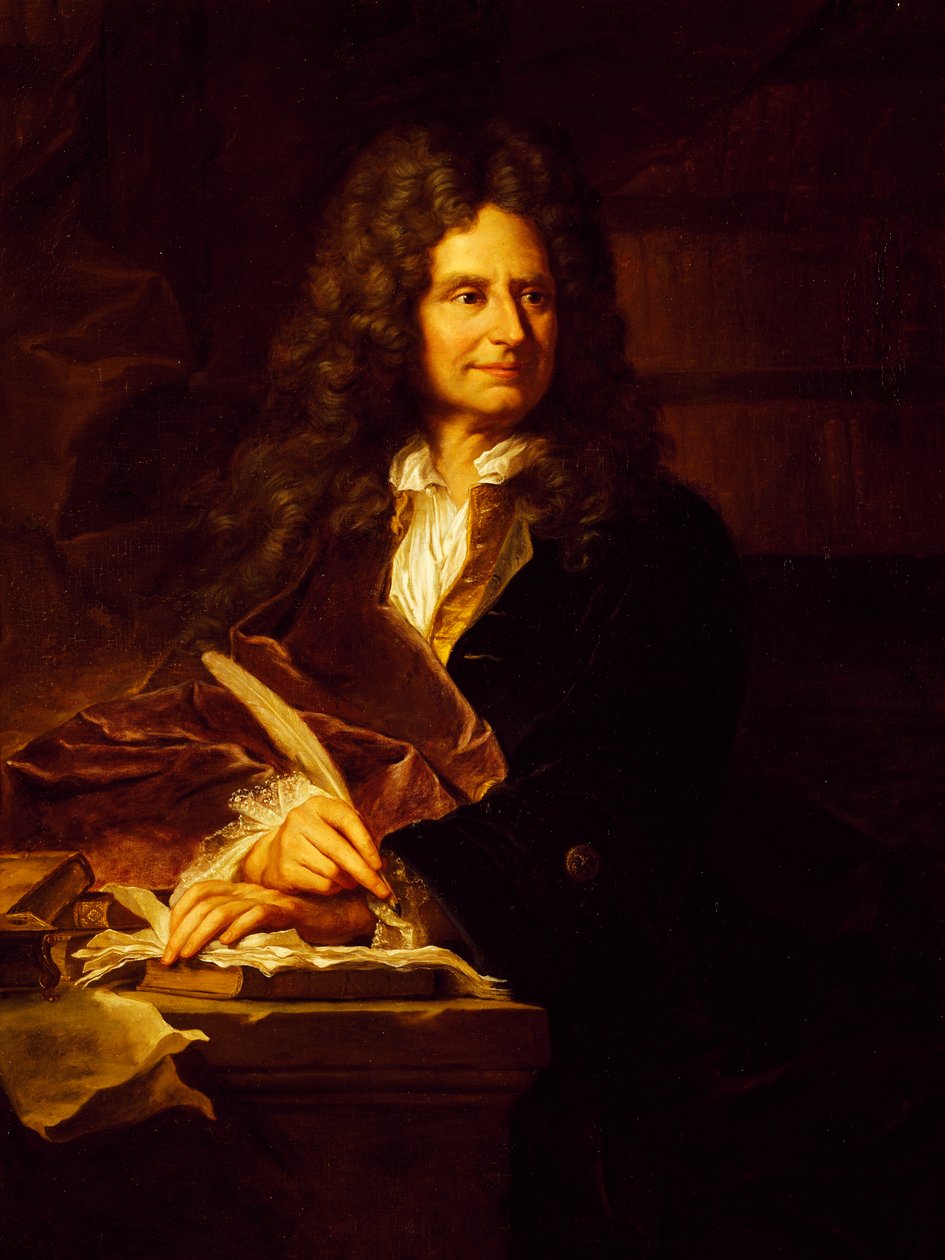 Portrett av Nicolas Boileau-Despreaux (Paris av Hyacinthe Francois Rigaud