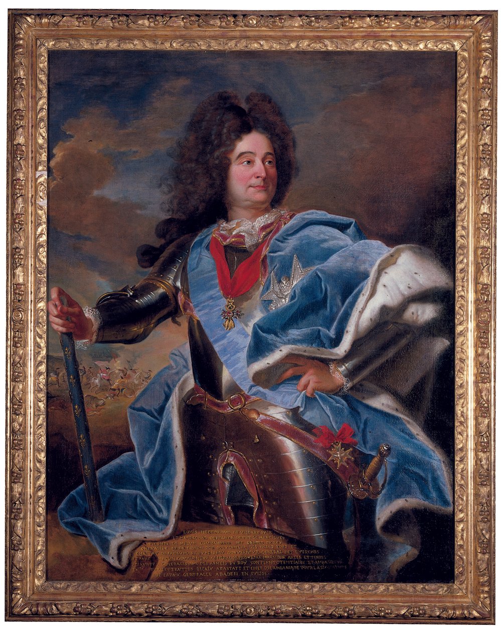 Portrett av Duc de Villars av Hyacinthe Francois Rigaud