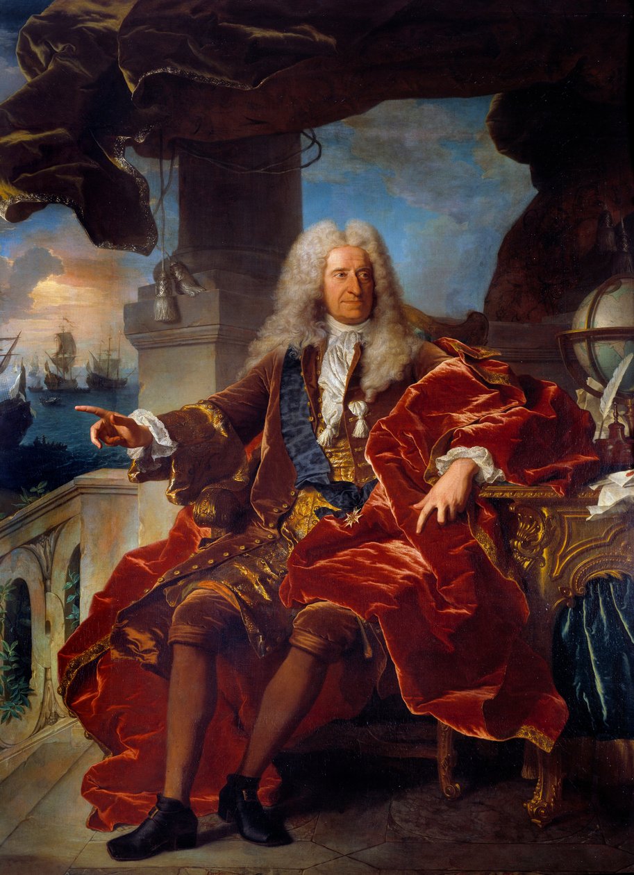 Portrett av bankmannen Samuel Bernard (1651-1739) Maleri av Hyacinthe Rigaud (1659-1743) 1700-tallet søn. 2,65 x 1,66 m av Hyacinthe Francois Rigaud