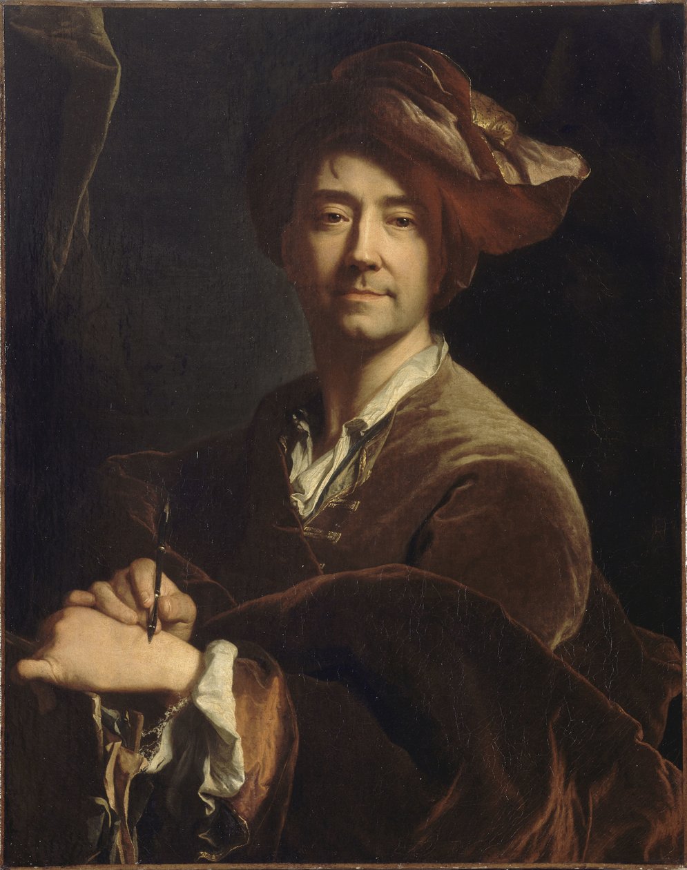 Selvportrett Selvportrett sagt med en mekanisk blyant, 1711. av Hyacinthe François Honoré Rigaud