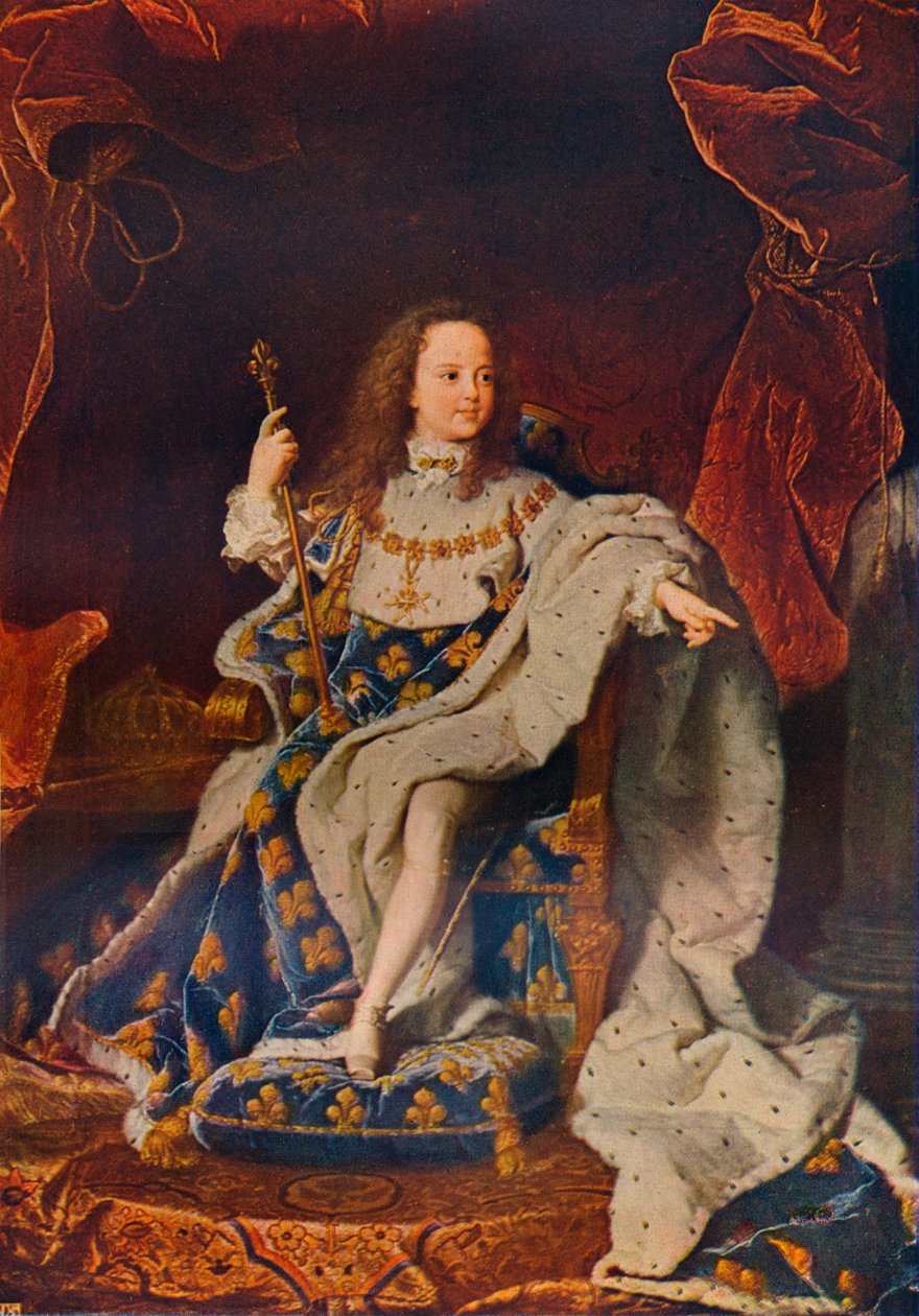 Louis XV 1710-1774 i en alder av fem i helligdommens kostyme, c1716û24, 1911 av Hyacinthe Francois Rigaud