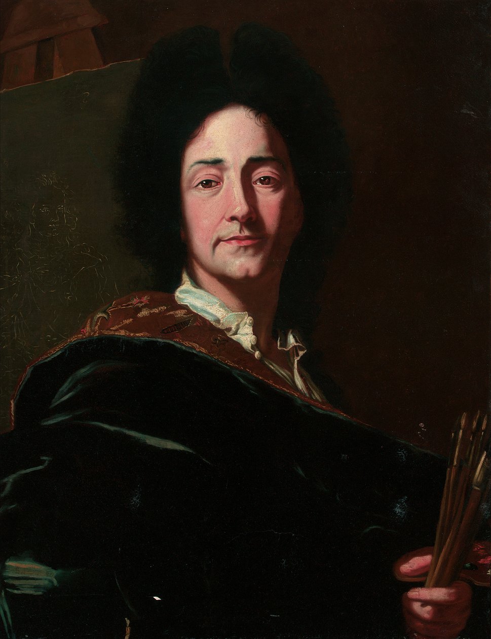 Portrett av kunstneren av Hyacinthe Francois Rigaud