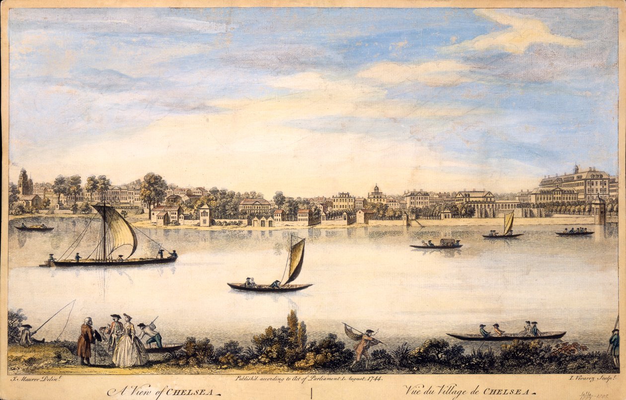 A View of Chelsea, gravert av I. Vivarez, ca. 1744 av I. Maurer