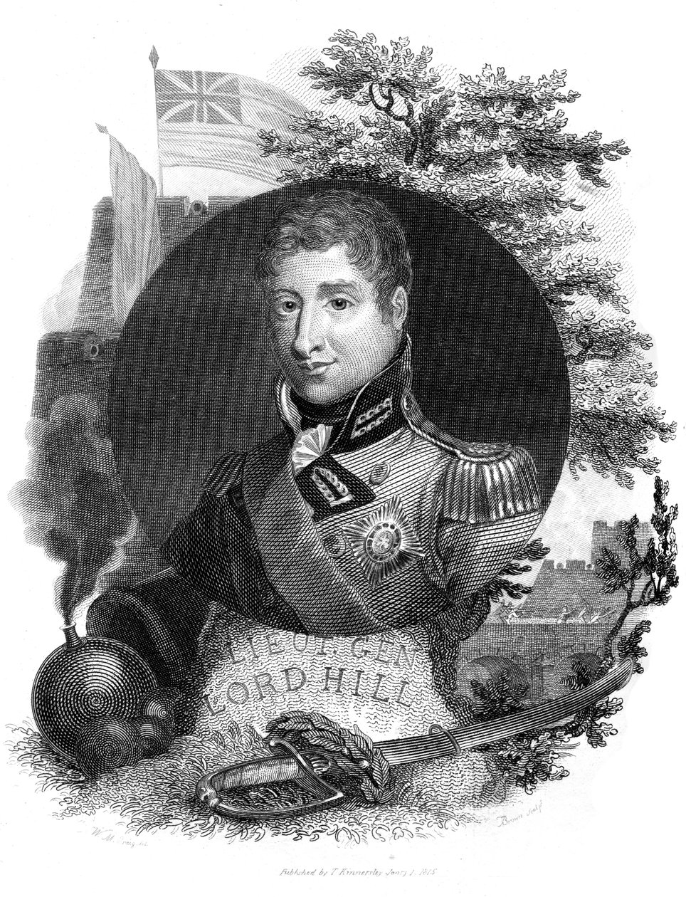 Generalløytnant Lord Hill, 1816. av I. Brown