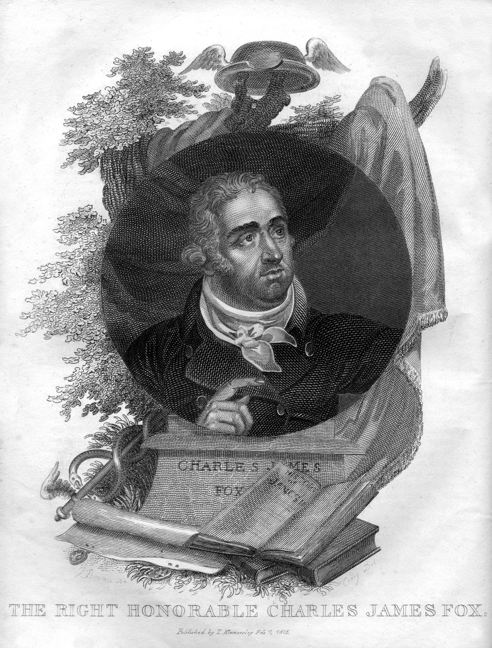 The Right Honorable Charles James Fox 1749-1806, 1816. av I. Brown