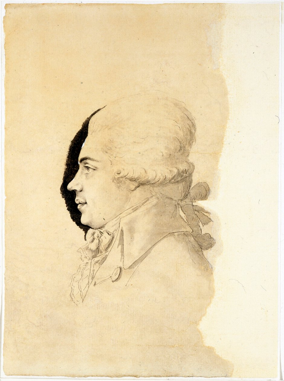 Portrett av grev Nikolai Petrovitch Roumiantsev (eller Romanzov) (1754-1826) - Oeuvre de II Haacke (Haake) (aktiv 1750-1800), fin des annees 1780 - Portrett av grev Nikolay Petrovich Rumyantsev (1754-1826) , blekk på papir av II Haacke (Haake) ( av I. I. Haacke