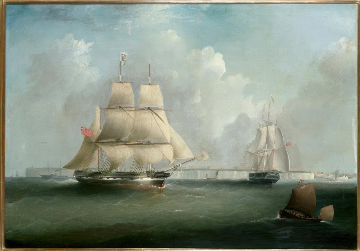 Bark Indemnity’ vor North Foreland, Kent / Gemälde v. Tudgay av I. Tudgay