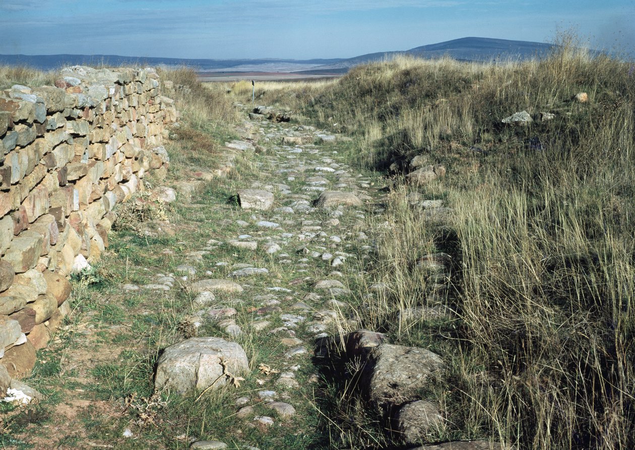 Rester av murene til den iberiske byen erobret av Scipio Aemilianus i 133 f.Kr. av Iberian