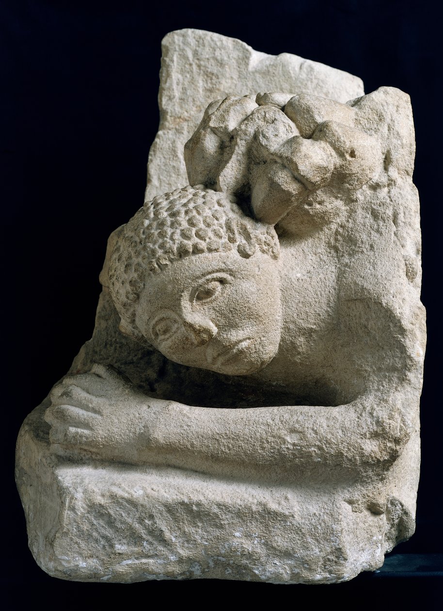 Mann angrepet av en løve, Fragment fra Osuna (Urso), Spania av Iberian School