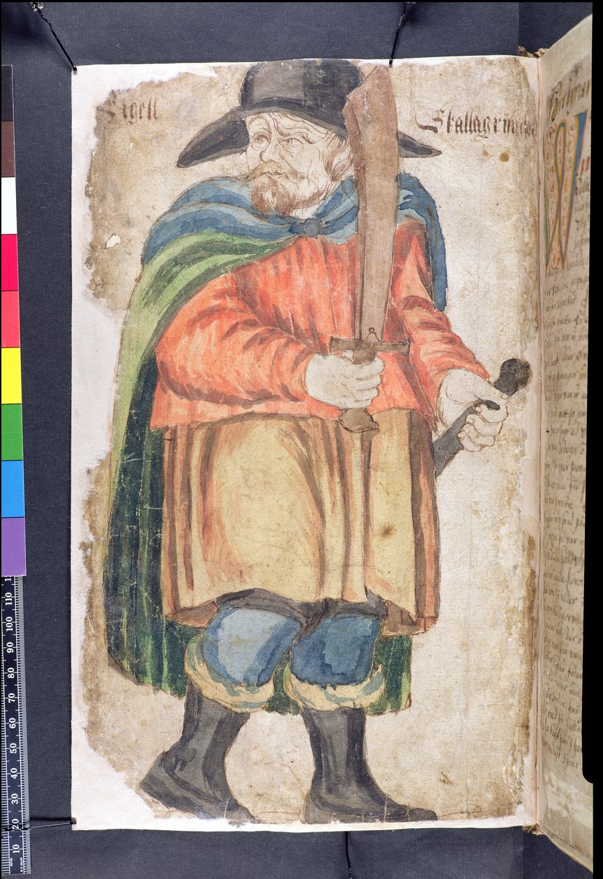 Egill Skallagrimsson (910-90) (wc på papir) av Icelandic School