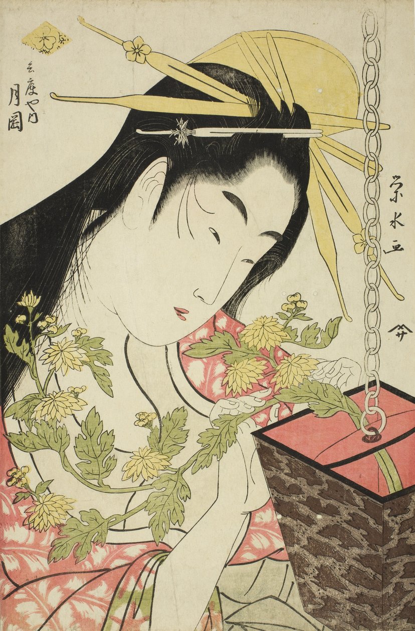 Skolens hånd Tsukioka of te hyukoh, ca. 1797 av Ichirakutei Eisui
