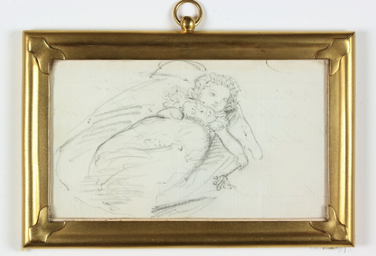 William John Arthur Charles James Cavendish Bentinck (blyant på papir) av Ida Brown Kinnaird