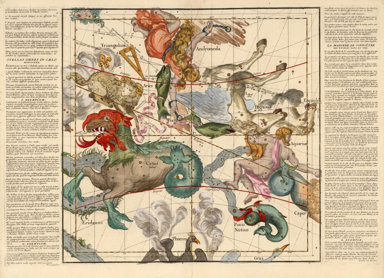Vernal Equinox 1674 (håndfarget gravering) av Ignace Gaston Pardies