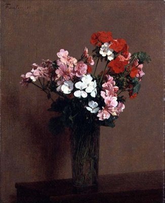 Pelargonier av Ignace Henri Jean Fantin Latour