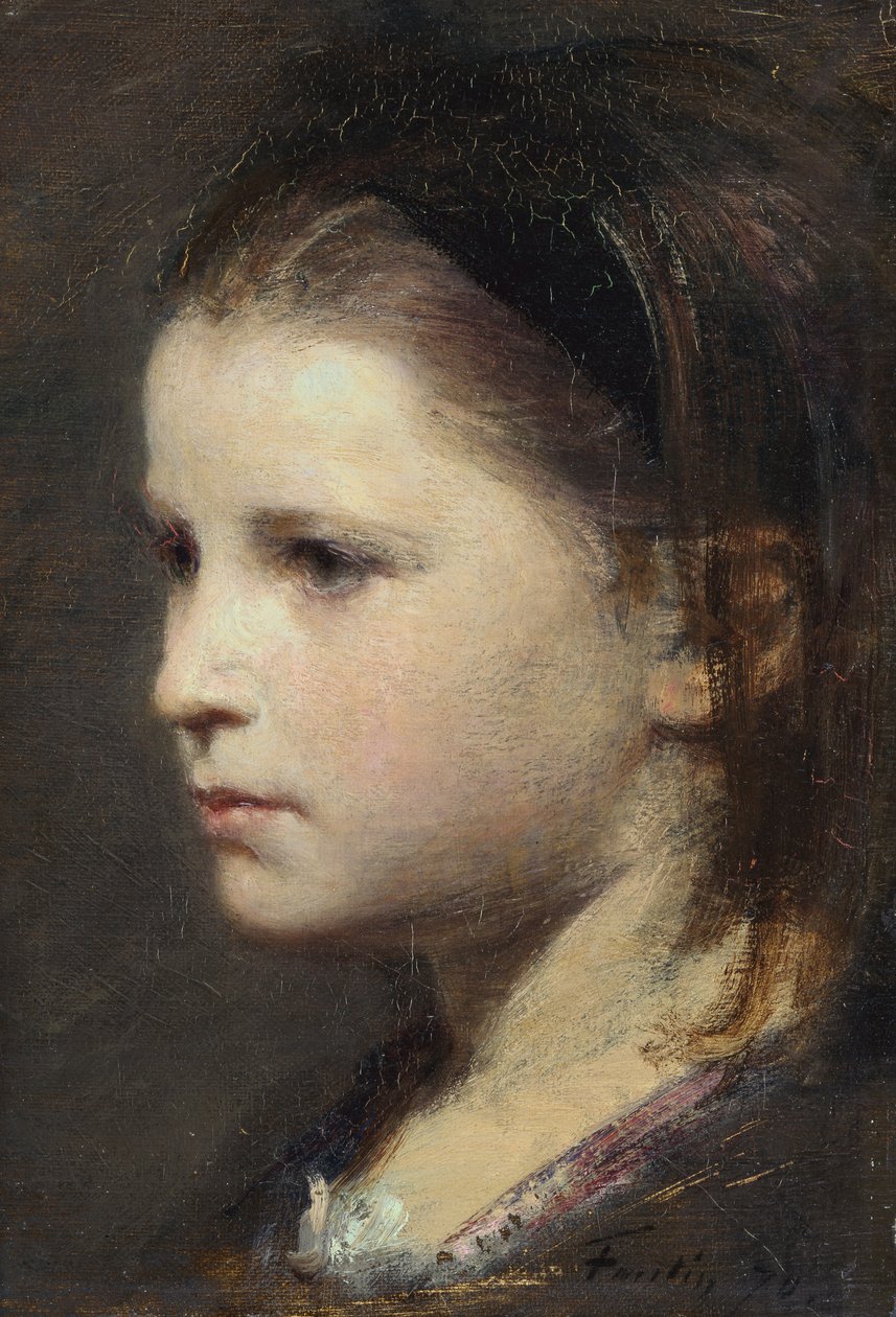 Hodet til en ung jente av Ignace Henri Jean Fantin Latour