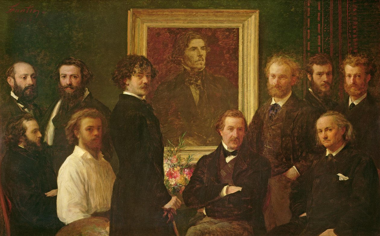 Hyllest til Delacroix av Ignace Henri Jean Fantin-Latour