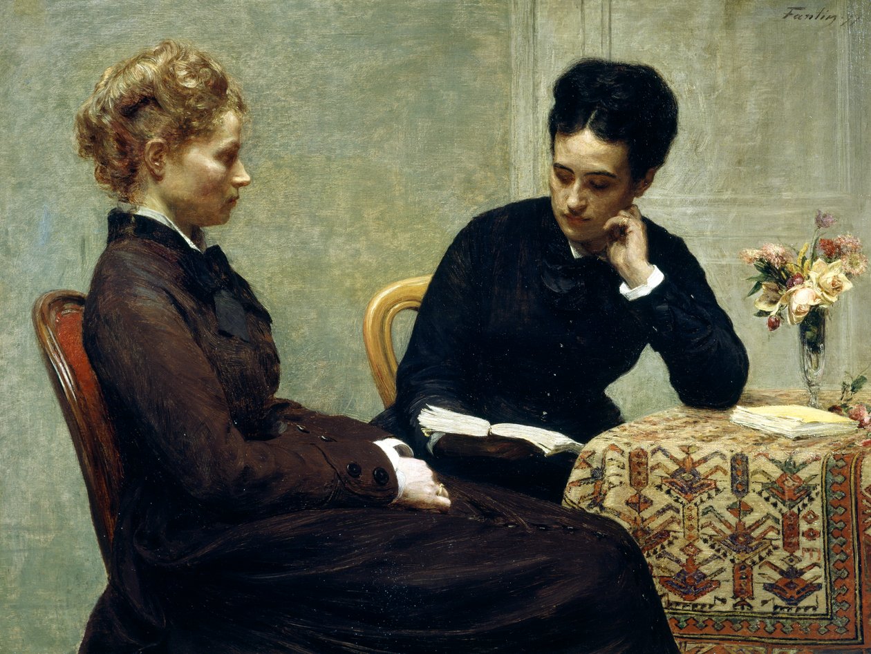 Lesning av Ignace Henri Jean Fantin Latour