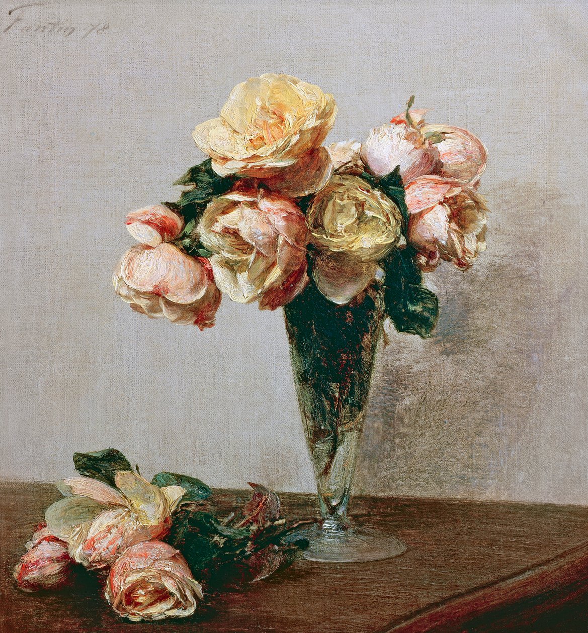 Rose av Ignace Henri Jean Fantin Latour