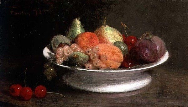 Stilleben av frukt av Ignace Henri Jean Fantin Latour