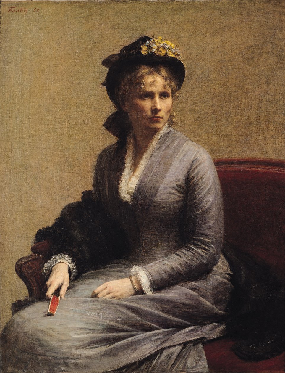 Charlotte Dubourg (1850-1921) 1882 av Ignace Henri Jean Fantin Latour