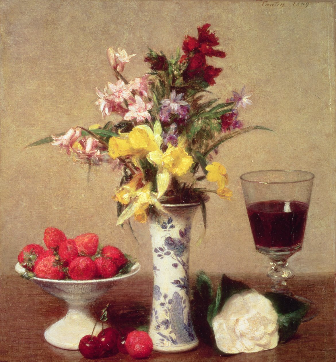 Forlovelsesbukett av Ignace Henri Jean Fantin Latour