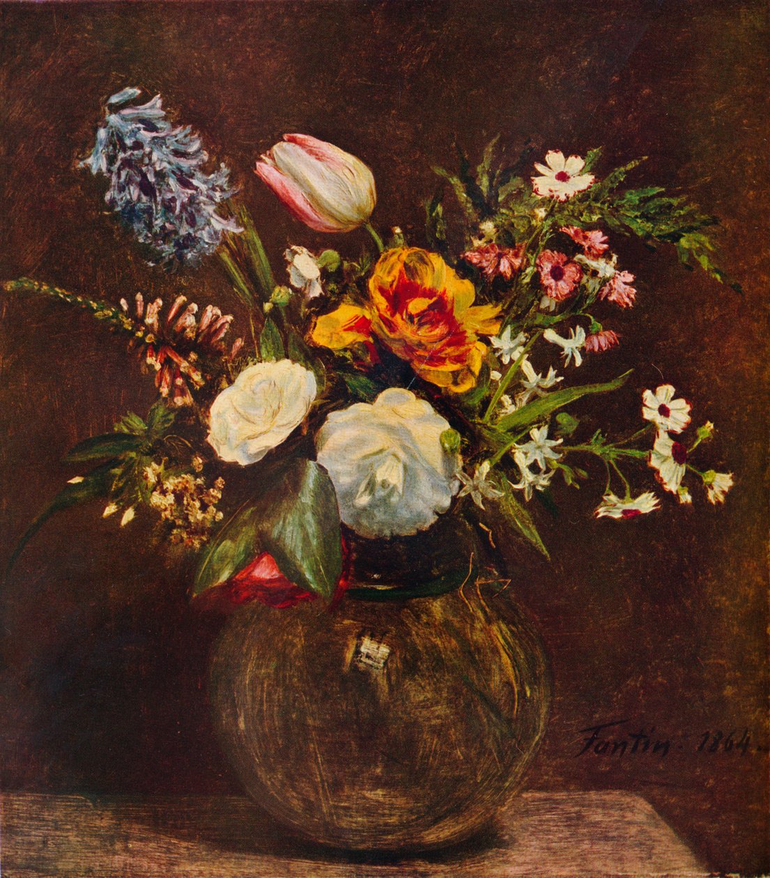 Blomster, c1800-tallet av Ignace Henri Jean Fantin Latour