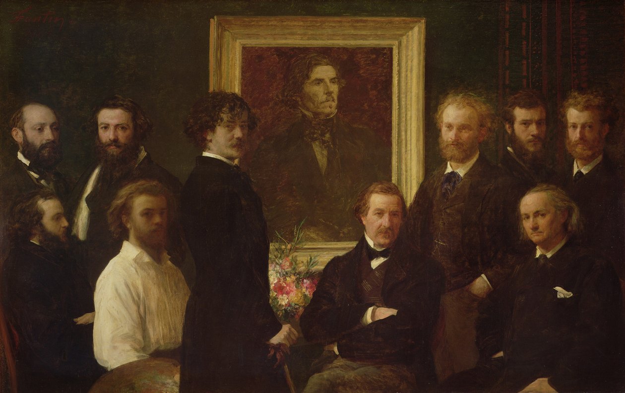 Hyllest til Delacroix av Ignace Henri Jean Fantin Latour
