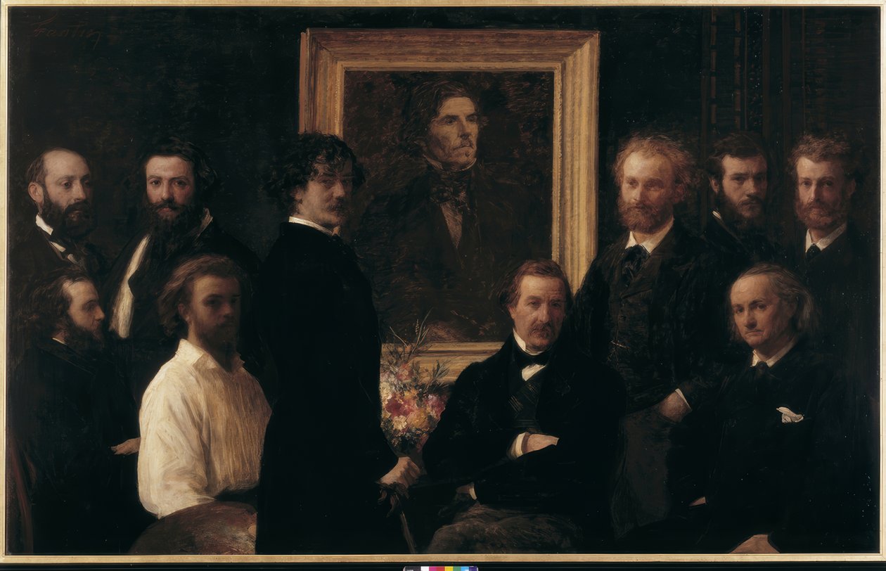 Hyllest til Delacroix av Ignace Henri Jean Fantin Latour
