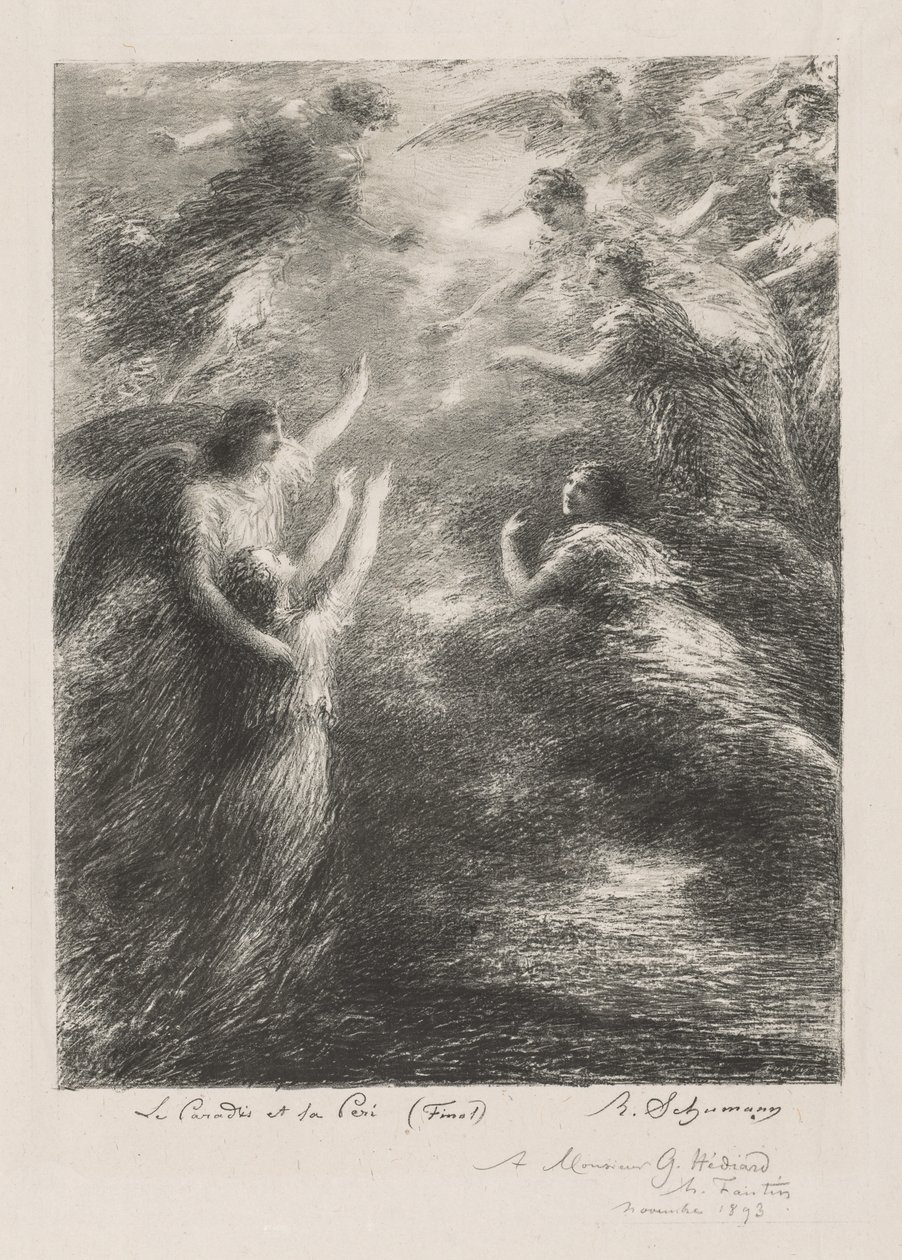 Paradise og Peri, 1893. av Ignace Henri Jean Fantin Latour