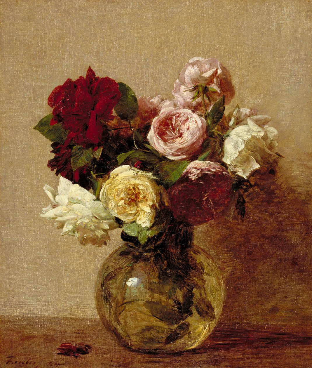 Roser, 1884 av Ignace Henri Jean Fantin Latour