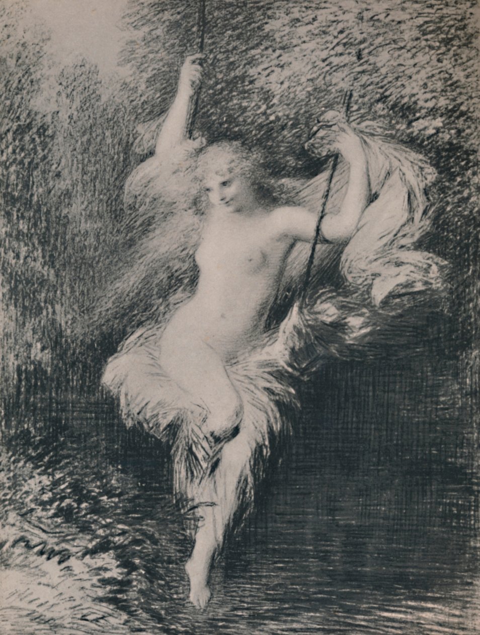 Sarah the Bader, 1892, 1946 av Ignace Henri Jean Fantin Latour