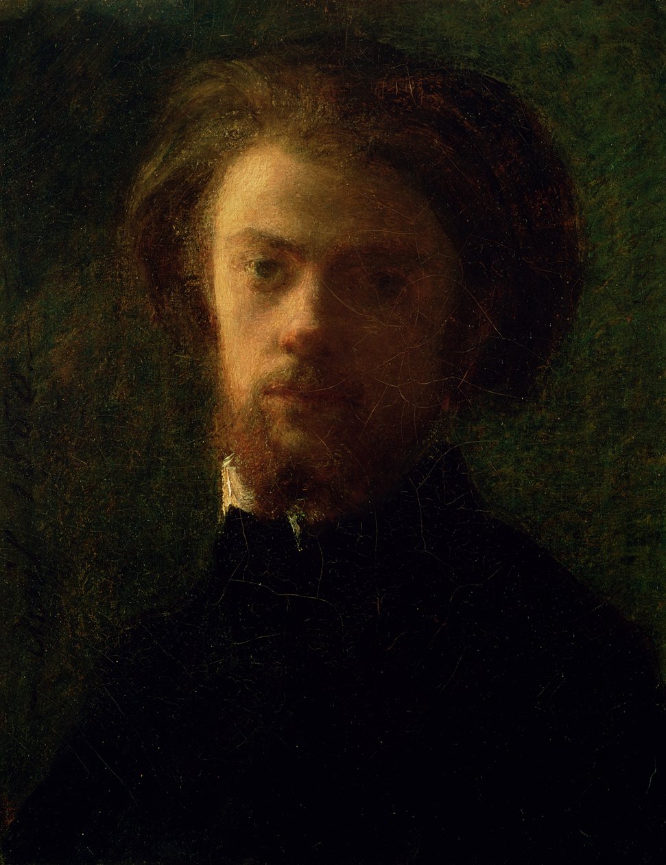 Selvportrett, 1860 av Ignace Henri Jean Fantin Latour