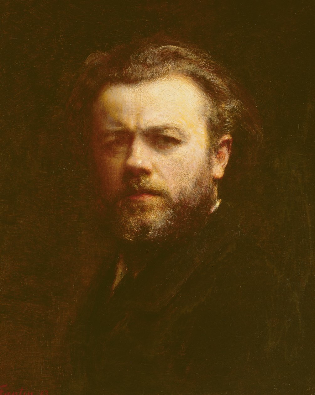 Selvportrett, 1883 av Ignace Henri Jean Fantin Latour