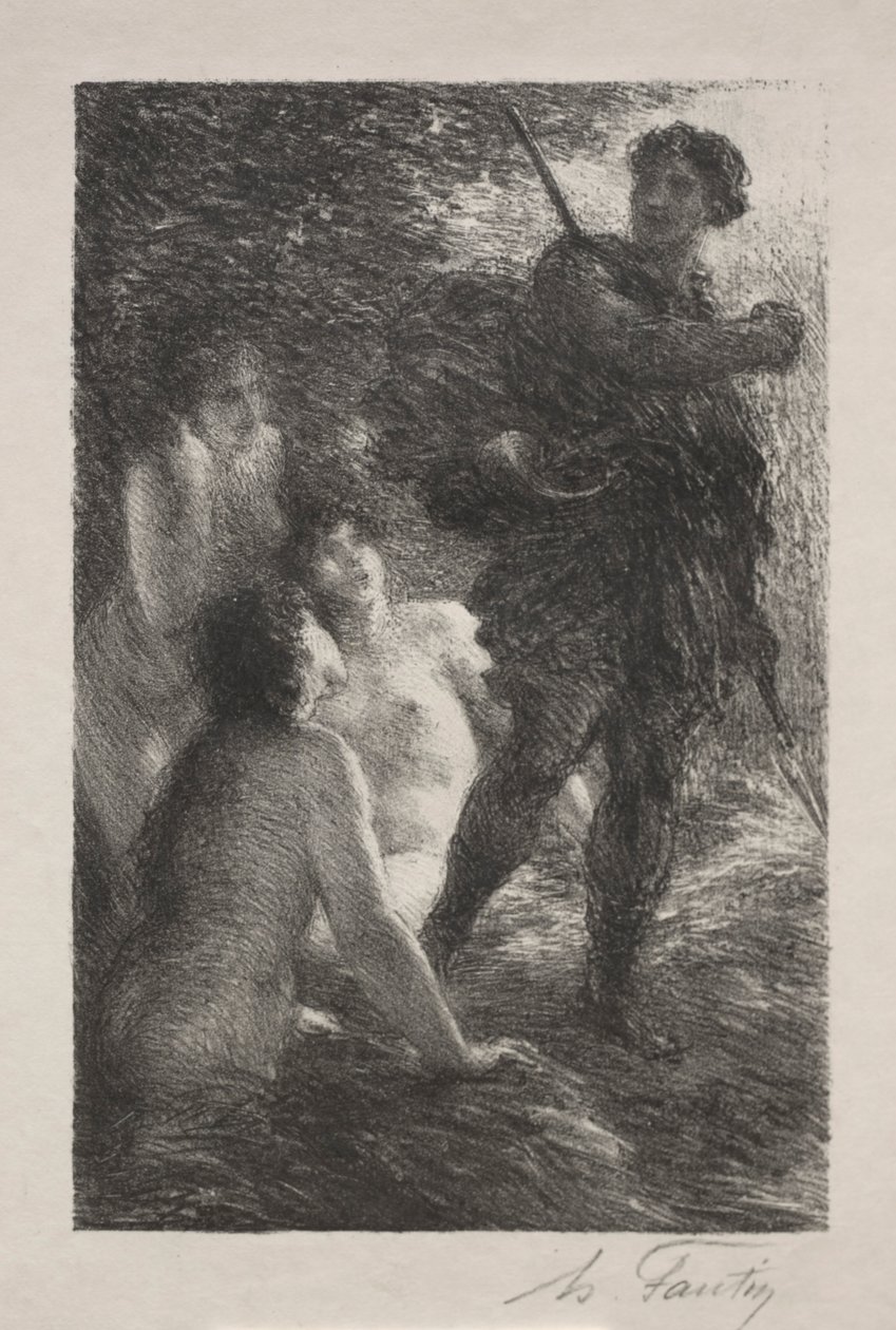 Siegfried og Rhinens døtre. av Ignace Henri Jean Fantin Latour