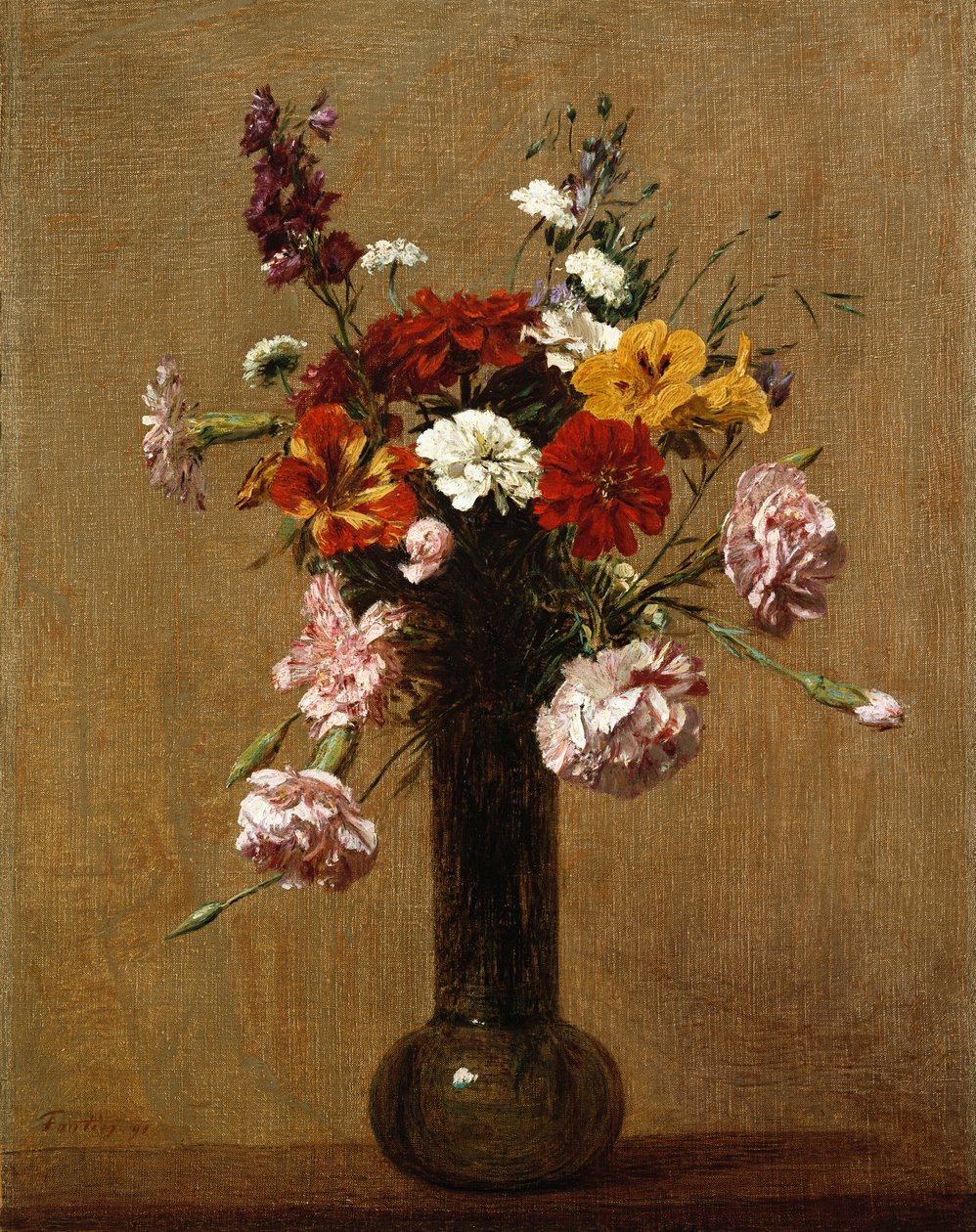 Liten bukett, 1891 av Ignace Henri Jean Fantin Latour
