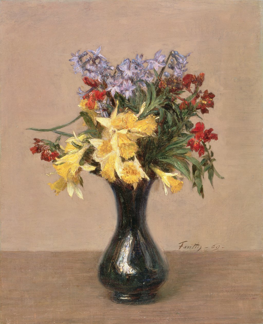 Vårblomster, 1869 av Ignace Henri Jean Fantin Latour