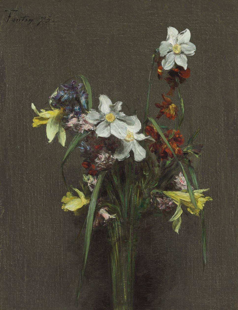 Vårblomster; Vårblomster, 1873 av Ignace Henri Jean Fantin Latour