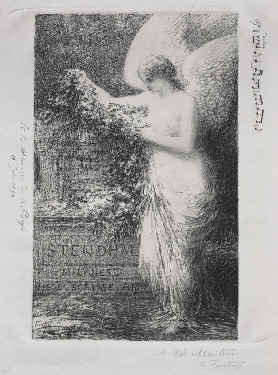 På Stendhal, 1892. av Ignace Henri Jean Fantin Latour