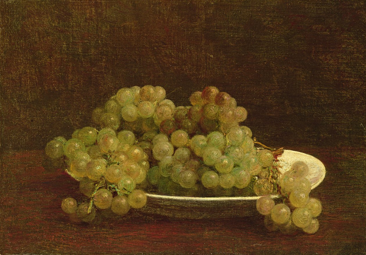Stilleben av druer, 1890 av Ignace Henri Jean Fantin Latour