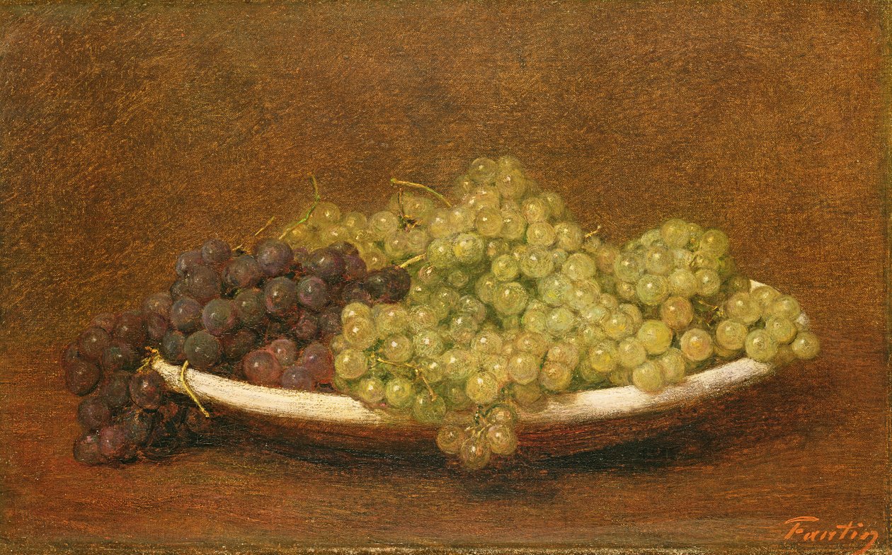 Stilleben av druer, ca. 1894 av Ignace Henri Jean Fantin Latour