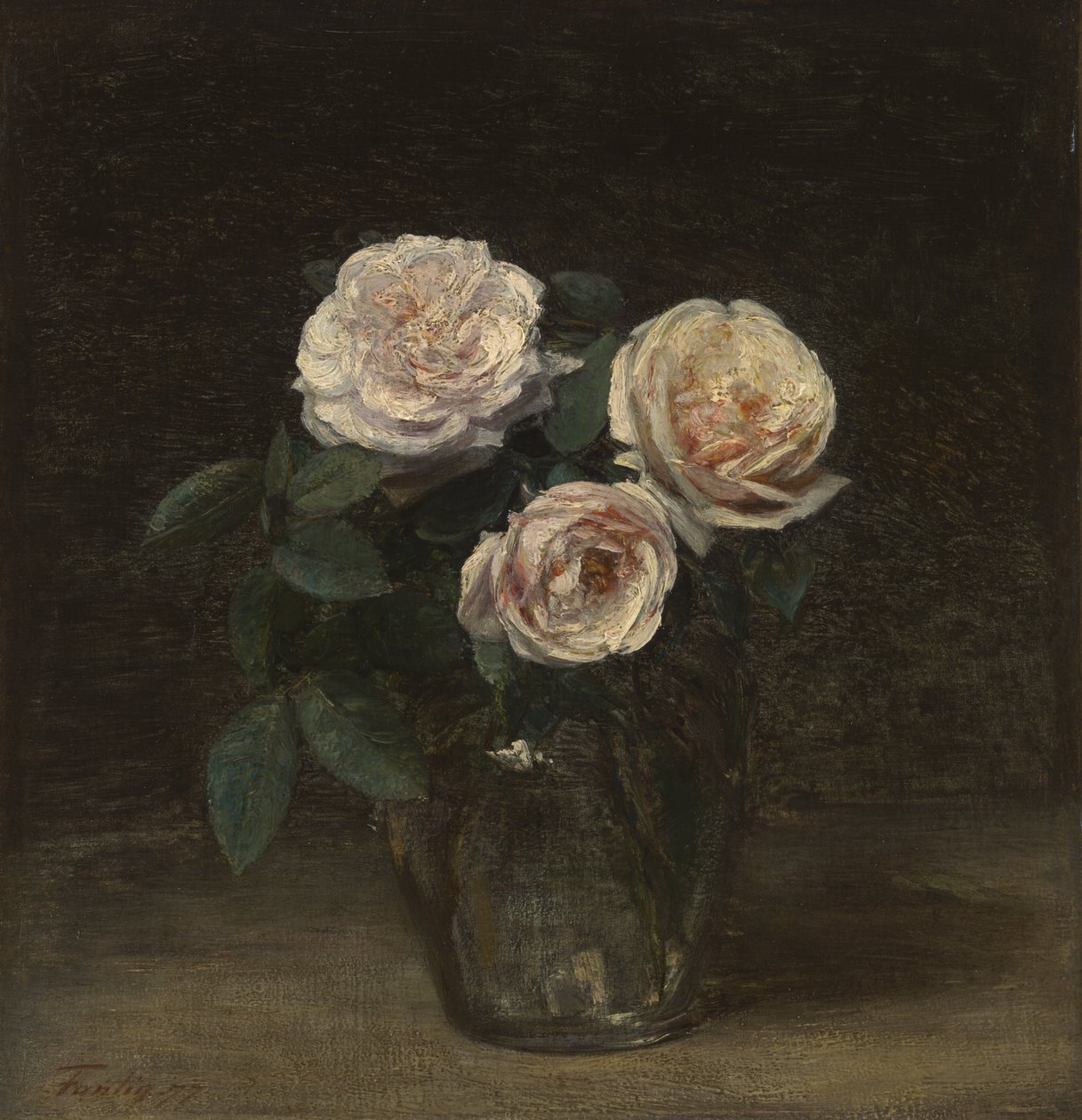 Stilleben med roser, 1877 av Ignace Henri Jean Fantin Latour