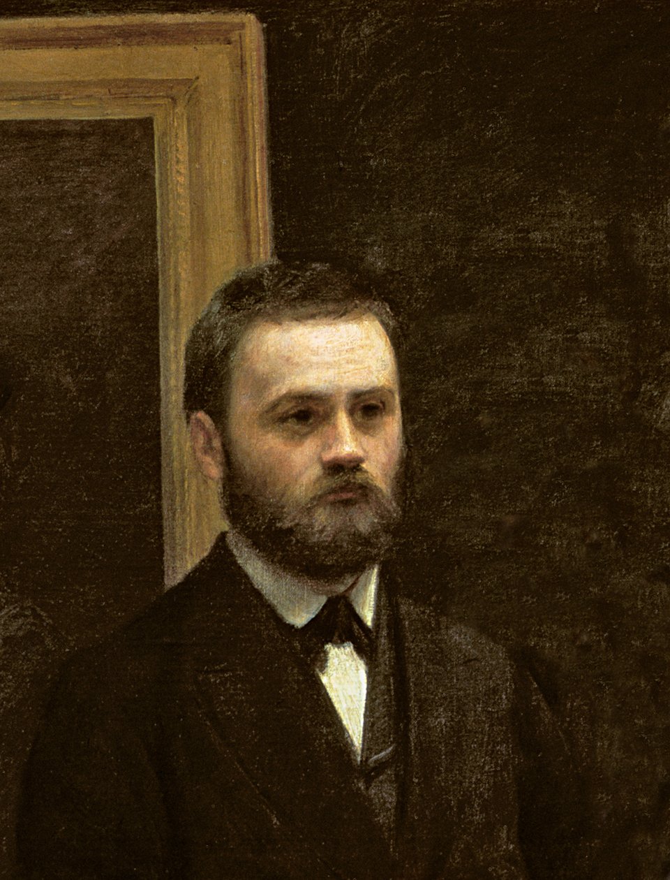 Studio på Batignolles, 1870 (detalj av 26084) av Ignace Henri Jean Fantin Latour
