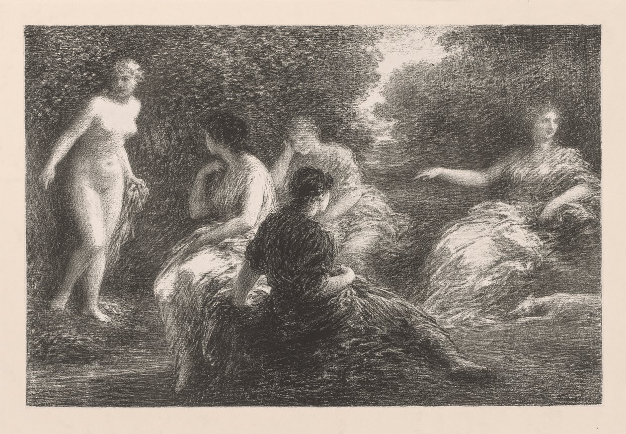 Baderne, 1896. av Ignace Henri Jean Fantin Latour